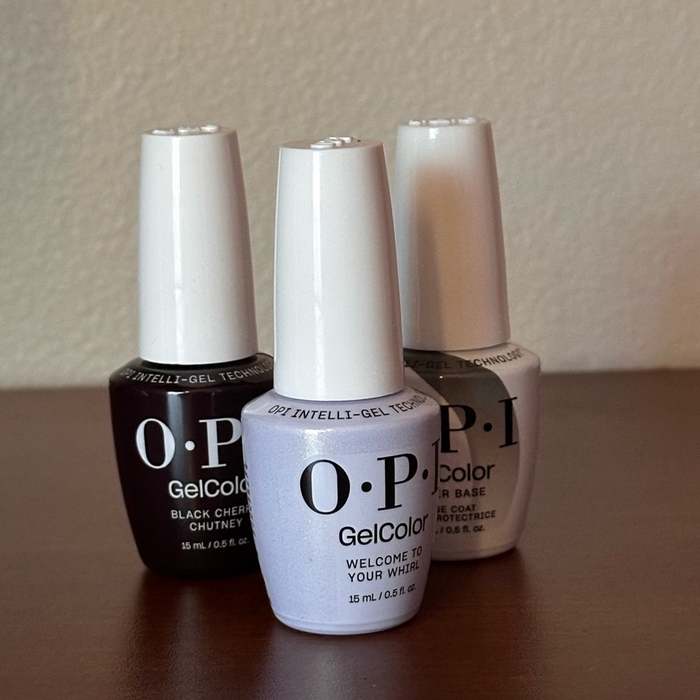 OPI GelColor Trio: Black Chutney, Welcome to Your White, Clear Base Bundle